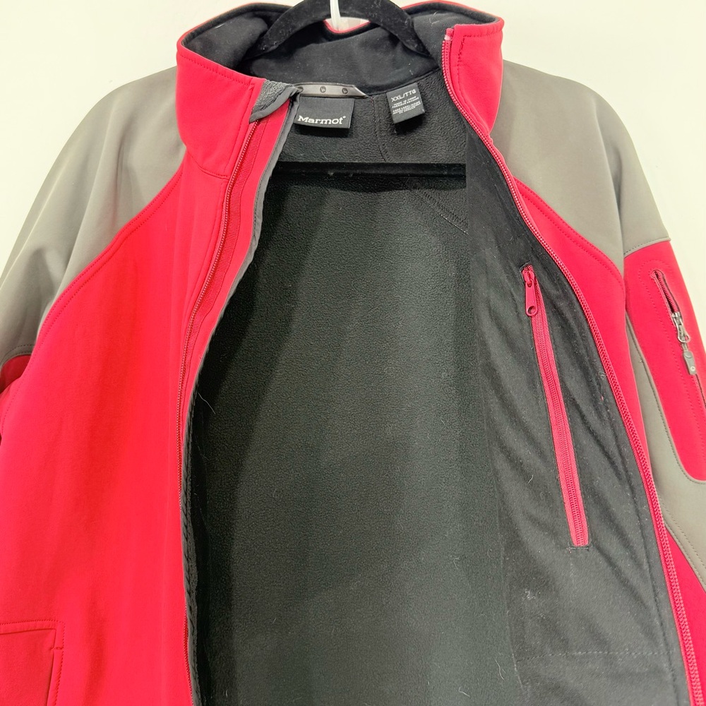 Marmot Gravity Soft Shell Red Gray Windstopper Pe… - image 6